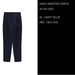 Zara High Waisted Pleated Trousers